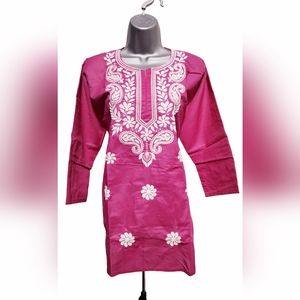 Asta Selections - Hand Embroidered Cotton Kurta (Short)